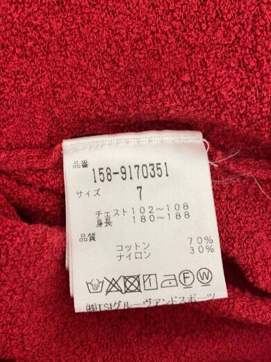 商品画像：ニット・セーター(薄手)/7/コットン/RED/158-9170351// 4