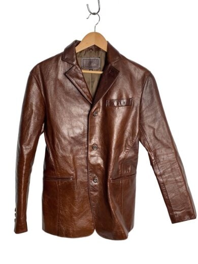 商品画像：テーラードジャケット/M/馬革/BRW/無地 1