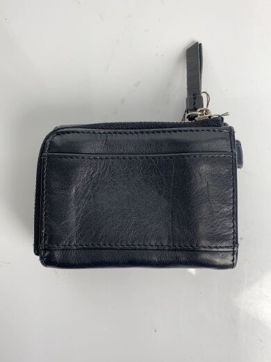 商品画像：3つ折り財布/レザー/ブラック/コンパクトウォレット 2