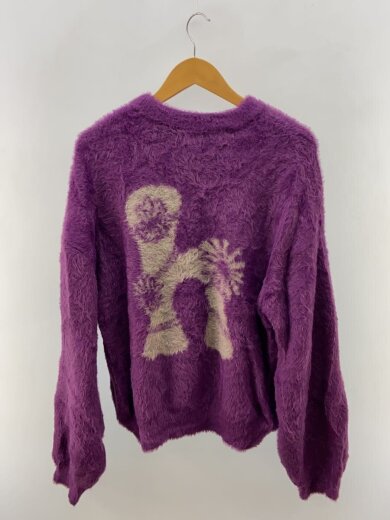 商品画像：H flower logo knit/ニット・セーター(厚手)/FREE/ナイロン/パープル/HT1166 2