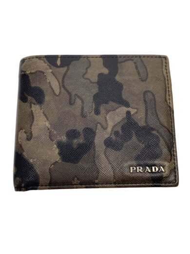 商品画像：2つ折り財布/レザー/マルチカラー/グレー/カモフラ/メンズ/2M0738/使用感有 1