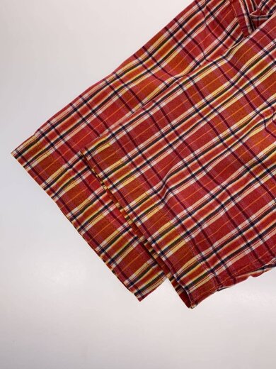 商品画像：90s/CALDWELL/オープンカラー/半袖シャツ/S/コットン/レッド/チェックシャツ/開襟シャツ 4