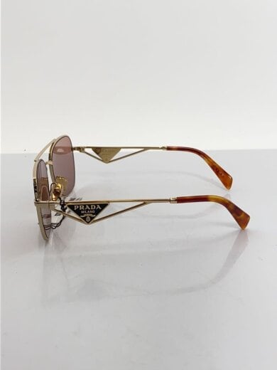 商品画像：トライアングルロゴ/パイロットサングラス/ゴールド/ピンク/SPR A50/ブリッジ 3