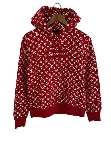 商品画像：17AW/×Supreme/ボックスロゴ/パーカー/S/レッド/モノグラム/HDY91WJIU 1