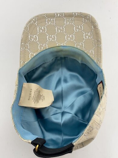 商品画像：ベースボールキャップ/XL/アイボリー/シルバー/GG柄/631953 4