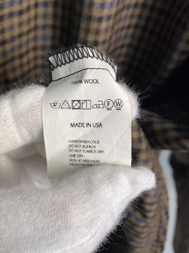 商品画像：ペインターシャツ長袖シャツ/S/ウール/ブラウン/チェックシャツ 4