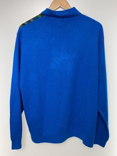 商品画像：Multi Stripe Polo Sweater/ニット/セーター/L/アクリル/BLU/ストライプ 2
