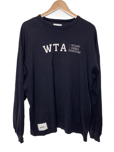 商品画像：長袖Tシャツ/4/コットン/ロンT/ネイビー/231ATDT-CSM03/使用感有// 1