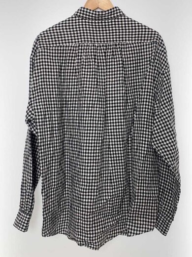 画像：Porter Classic長袖シャツ/L/リネン/BLK/チェック/PC-016-39782