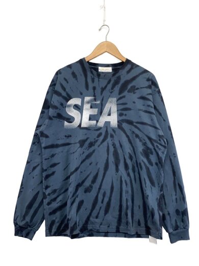 商品画像：長袖Tシャツ/L/ネイビー/タイダイ/ロンT/WDS-0-SEA-23-Q3-CS-02// 1