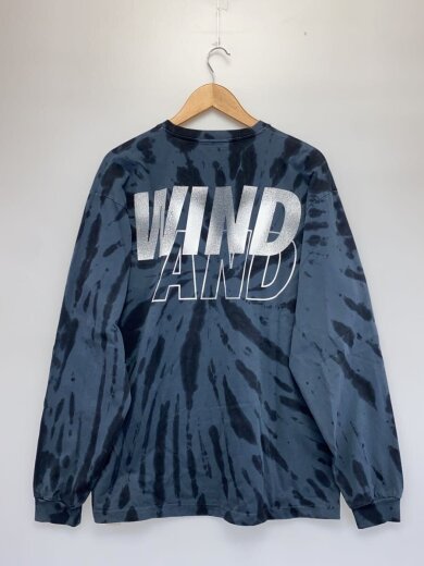 商品画像：長袖Tシャツ/L/ネイビー/タイダイ/ロンT/WDS-0-SEA-23-Q3-CS-02// 2