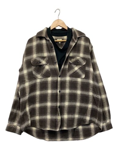 商品画像：長袖シャツ/M/コットン/BRW/チェック/GL29547 1