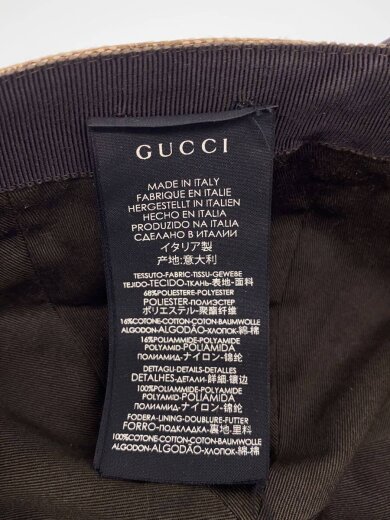 GUCCI(グッチ) / キャップ/FREE/コットン/BRW/総柄/メンズ/200035