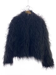 ジャケット/L/ファー/BLK