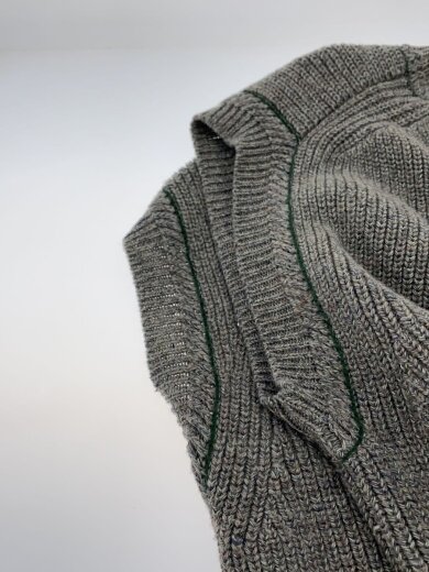 商品画像：ニットベスト・セーター(厚手)/36/リネン/GRY/無地 5