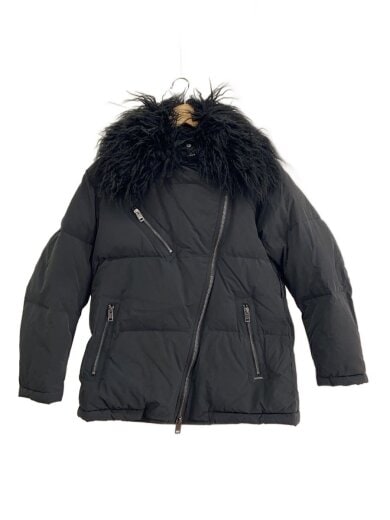 商品画像：ファーダウンジャケット/XXS/ポリエステル/BLK 1