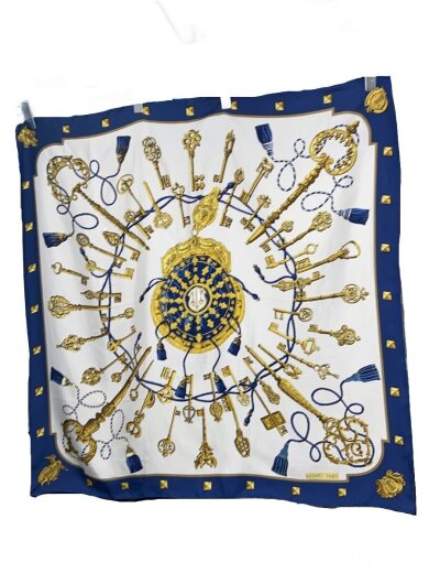 商品画像：スカーフ/シルク/BLU/レディース 1