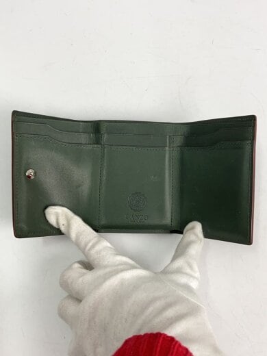 商品画像：3つ折り財布/レザー/GRN/メンズ 4