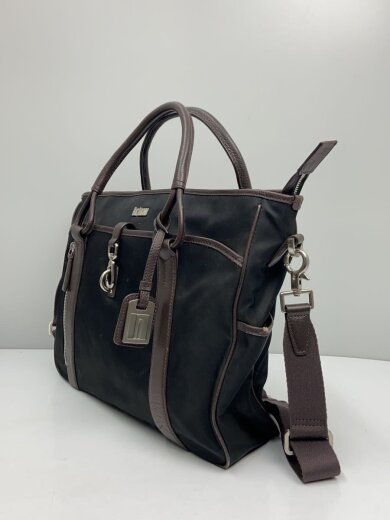 商品画像：ショルダーバッグ/ビジネスバッグ/レザー/ナイロン/--/BLK 2