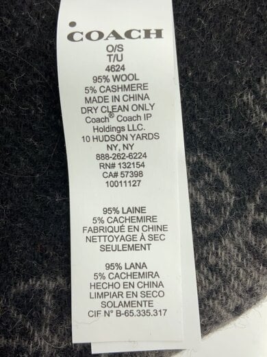 商品画像：マフラー/ウール/BLK/メンズ/888-262-6224// 2