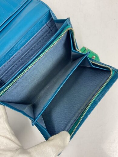 商品画像：2つ折り財布/レザー/BLU/レディース 5