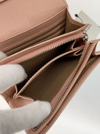 商品画像：2つ折り財布/レザー/PNK/無地/レディース 5