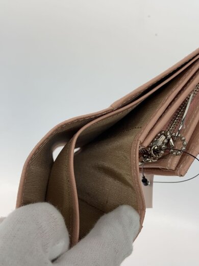 商品画像：2つ折り財布/レザー/PNK/無地/レディース 6