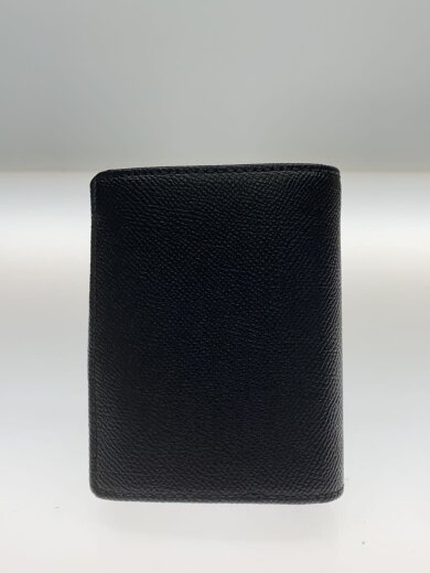 商品画像：2つ折り財布/レザー/BLK/無地/レディース 2
