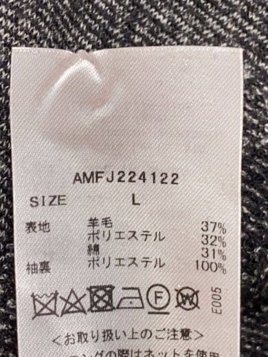 商品画像：テーラードジャケット/L/ウール/グレー/無地/AMFJ224122// 4