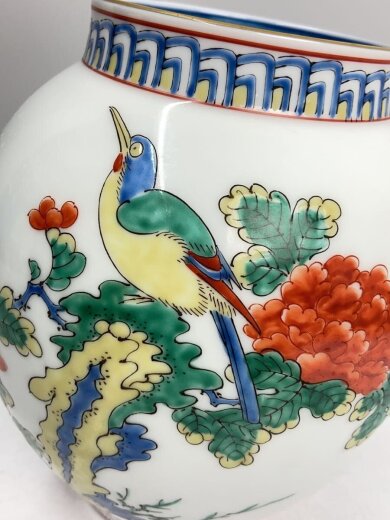 商品画像：有田焼/染錦花鳥/壷・花瓶// 7