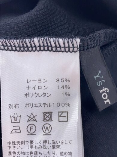 商品画像：７分袖カットソー/--/レーヨン/BLK/無地 3