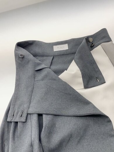 商品画像：ロングスカート/1/ポリエステル/GRY/無地/252344008 3