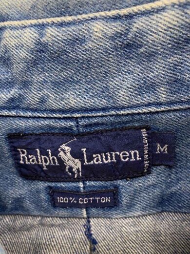 商品画像：POLO BEAR/90s/長袖シャツ/M/コットン/IDG/無地 3