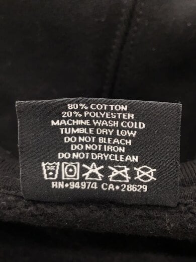 商品画像：ジップパーカー/S/コットン/BLK/無地 4