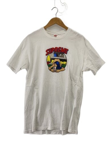 商品画像：Tシャツ/M/コットン/WHT/総柄 1