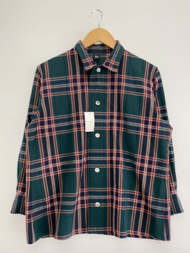 商品画像：長袖シャツ/--/ウール/GRN/チェック/YI-B08-106 1