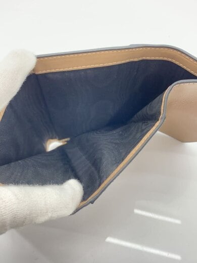 商品画像：3つ折り財布/レザー/BLK/無地/レディース 6