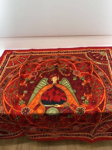 商品画像：スカーフ/--/RED/総柄/レディース 2