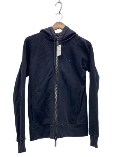 商品画像：ジップパーカー/M/コットン/BLK/無地 1