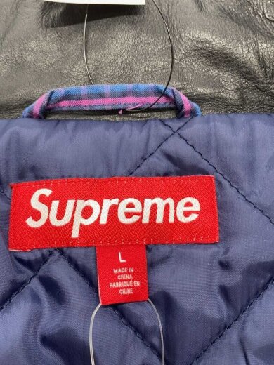 商品画像：ジャケット/L/コットン/NVY/チェック/Leather Collar Utility Jacket 3