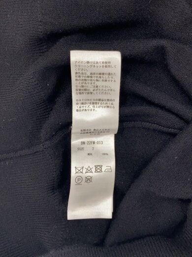商品画像：ニット・セーター(薄手)/2/ウール/BLK/無地/bn-22fm-013// 5