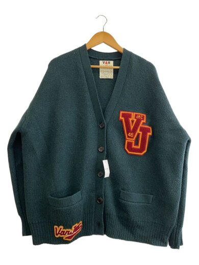 商品画像：22AW/Letterd Cardigan/カーディガン(厚手)/L/ウール/GRN/I22AW-K8// 1