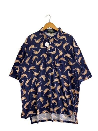 商品画像：ポロシャツ/XL/コットン/NVY/総柄/カジキ/総柄// 1