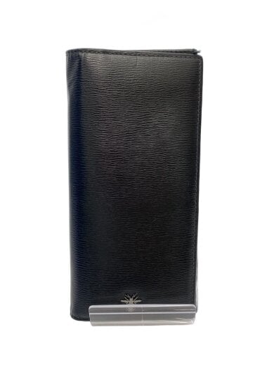 商品画像：Bee/プレート/long wallet/長財布/レザー/BLK/無地/メンズ/24-BO-0198 1