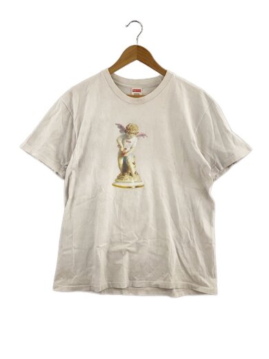 商品画像：Tシャツ/M/コットン/CRM/プリント/※首元、肩汚れあり/※毛玉あり/キューピット// 1