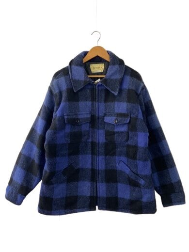 商品画像：ジャケット/XL/ウール/BLU/チェック/USA製// 1
