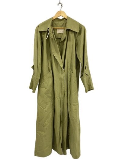 商品画像：トレンチコート/36/コットン/KHK/無地/Tuck Over Trenchcoat 1