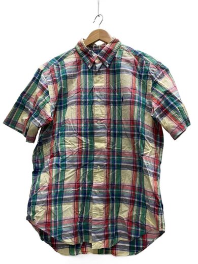 商品画像：90s BLAKE マドラスチェックBDシャツ/L/グリーン/レッド 1