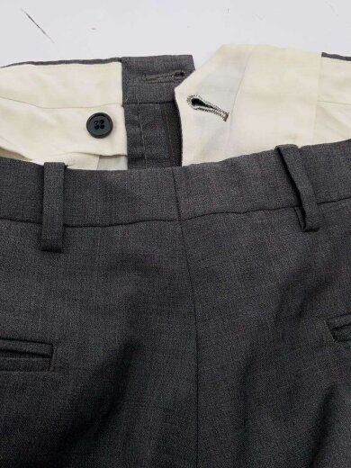 商品画像：イタリア製/2タックパンツ/38R/ウール/グレー 8