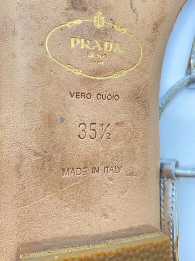 商品画像：Silver Leather Thong Sandal/35.5/汚れ・使用感有 5